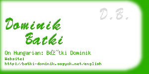 dominik batki business card